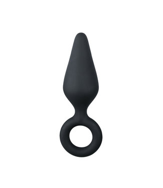 Easytoys Anal Collection Black Buttplugs With Pull Ring - Small