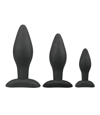 Easytoys Anal Collection Siliconen buttplugsetje - zwart