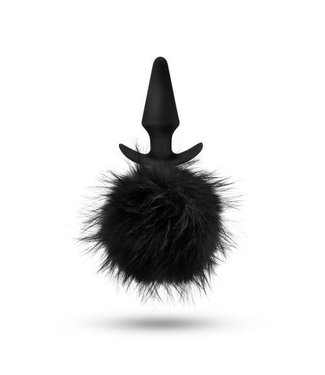 Temptasia Temptasia - Plug anal avec pompon en forme de queue de lapin - Noir