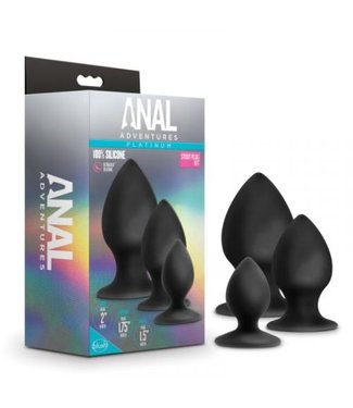 Anal Adventures Anal Adventures Platinum - Anal Stout Plug Kit