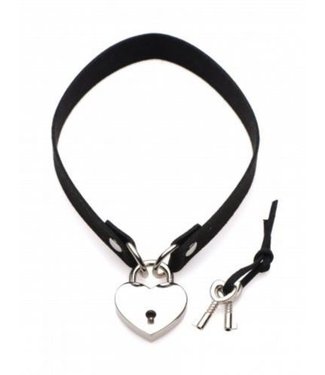 Master Series Lock-It Heart Collier ras-de-cou avec serrure en forme de cœur