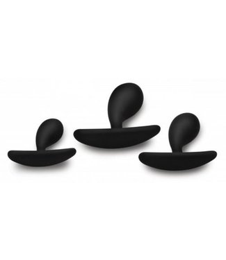 Master Series Plugs d'entraînement anal incurvés Dark Droplets - Lot de 3