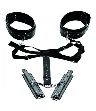 Master Series Easy Access Bondageharnas Met Hand- En Enkelboeien