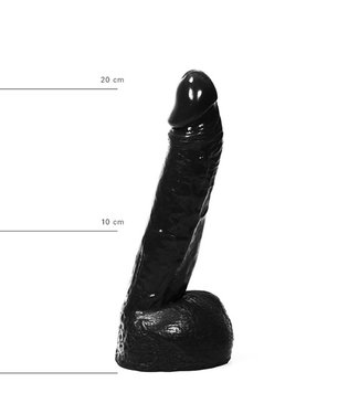 All Black Vibrador Realista de 21 cm - Negro