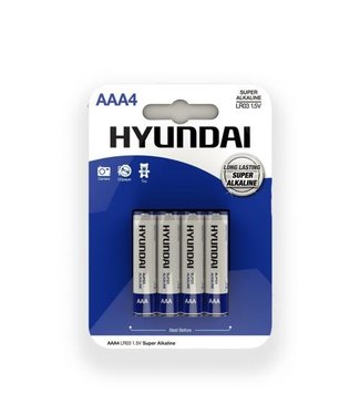 Hyundai Super Alkaline AAA-Batterijen - 4 Stuks