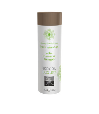 Shiatsu Aceite corporal de lujo comestible: coco y piña
