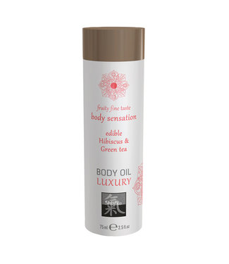 Shiatsu Luxus-Körperöl essbar - Hibiskus und Grüner Tee