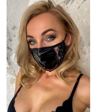 Noir Handmade Maske Spitze