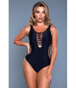 Be Wicked Swimwear Bañador con cordones Evie - Negro