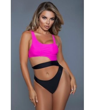 Be Wicked Swimwear Bañador Clara - Negro/rosa