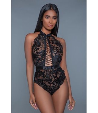 Be Wicked Body string en dentelle Margot - Noir