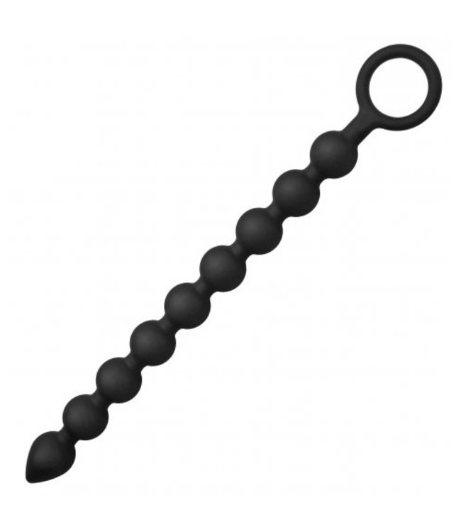 Master Series Neuf perles anales avec un bulbe en silicone Pathicus