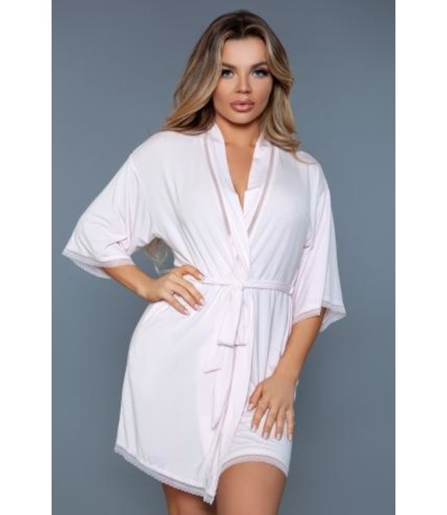 Be Wicked Sylvie Kimono Met Kant - Poeder Roze