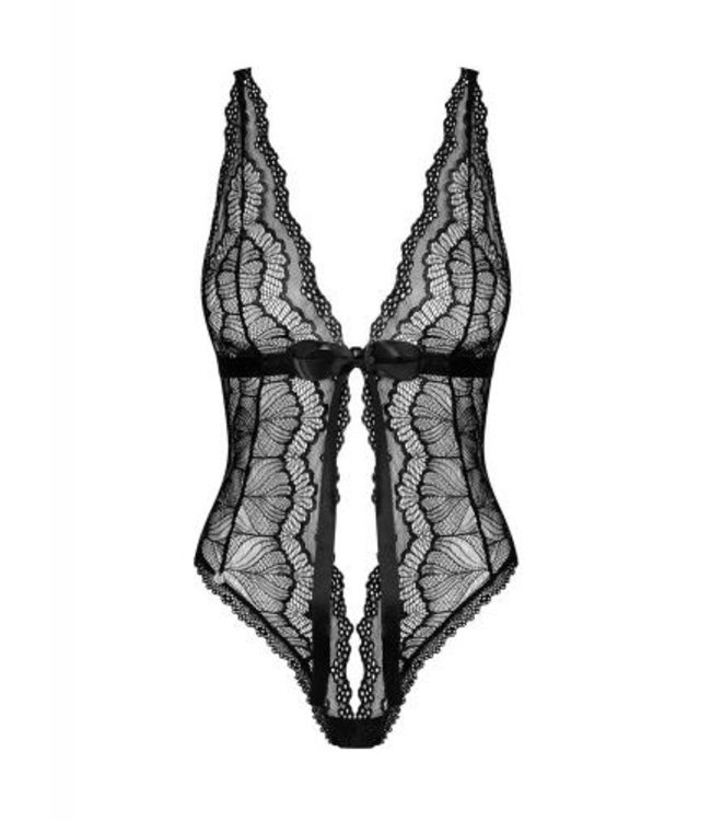 Obsessive Isabellia Kanten Stringbody - Zwart