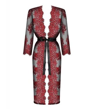 Obsessive Redessia Kanten Kimono - Rood/Zwart