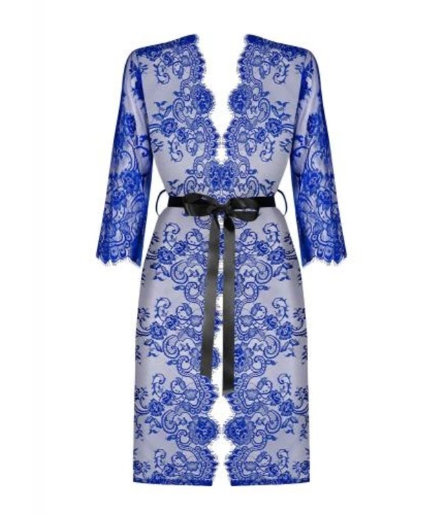 Obsessive Cobaltess Kanten Kimono - Blauw