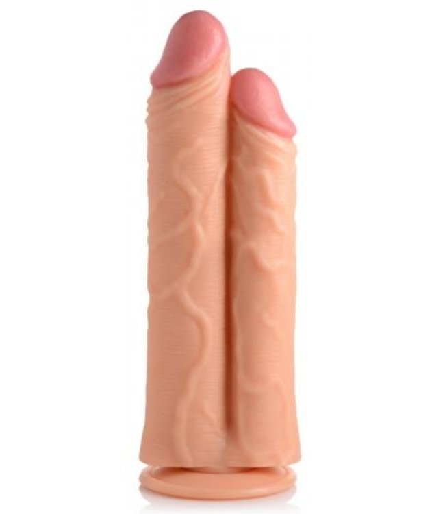 Master Cock Double Stuffer Dubbele Dildo 25 cm - Beige