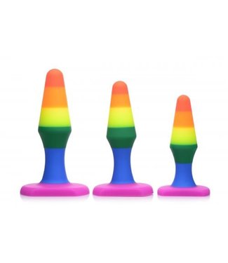 Frisky Rainbow - Siliconen 3-delige Anaal Plug Set