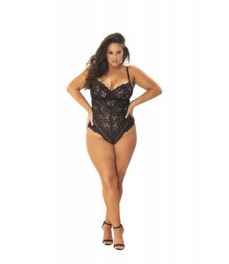 OhLaLa Cheri Kanten Body Met Verleidelijke Achterkant - Curvy