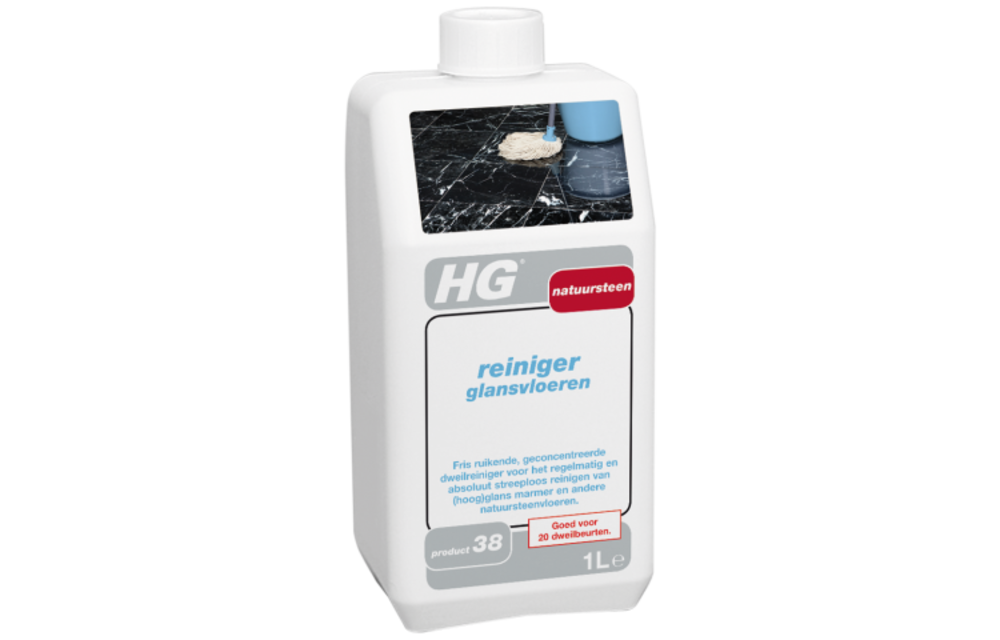 HG - Natuursteen reiniger - streeploze Glansvloeren - 1 Liter