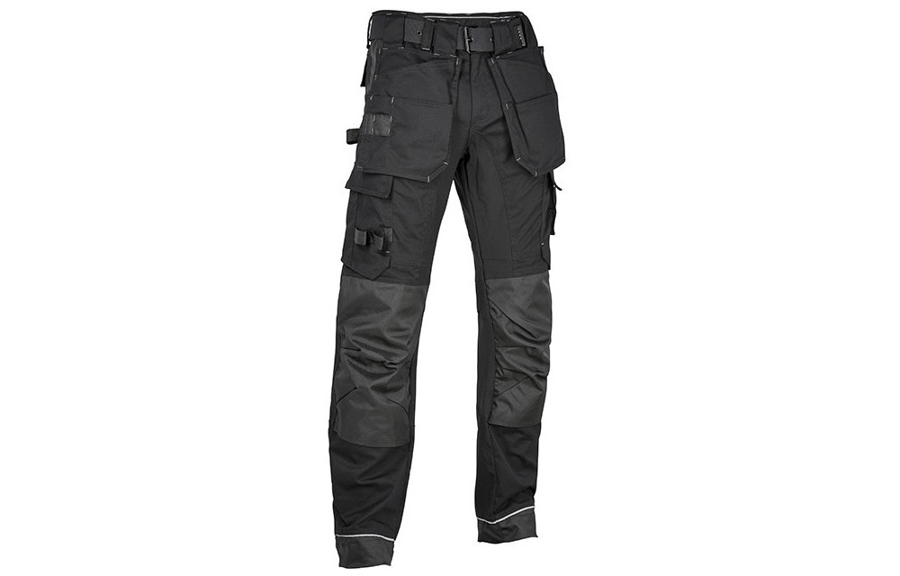 4WORK - Madrid Premium werkbroek stretch inserts zwart - Maat 46