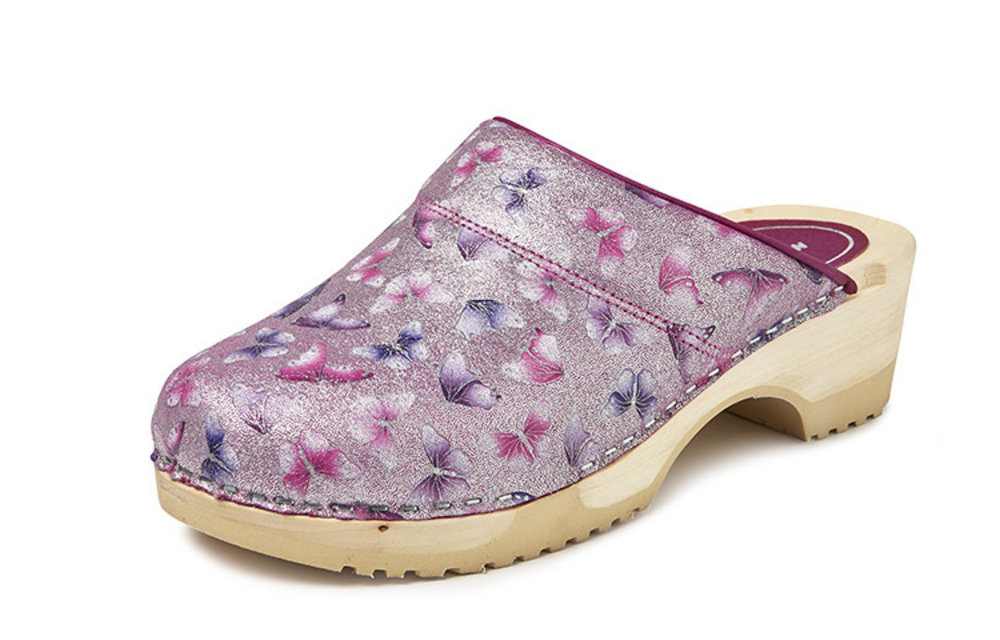 Bighorn - 3630 clog buigzame zool vlinder roze - Maat 37