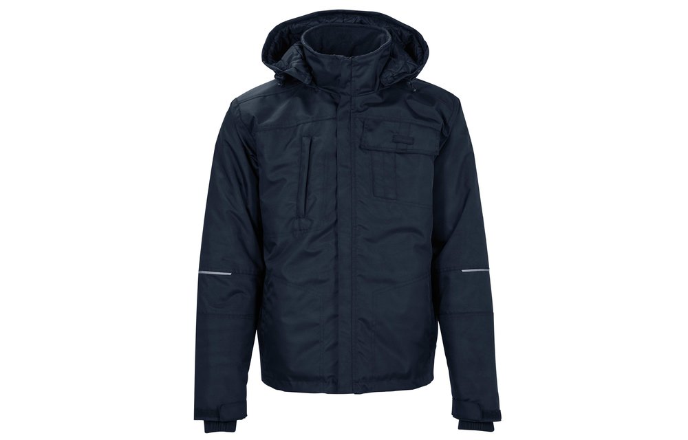4WORK-Cordoba wind- en waterdichte winterparka navy-zwart - Maat S