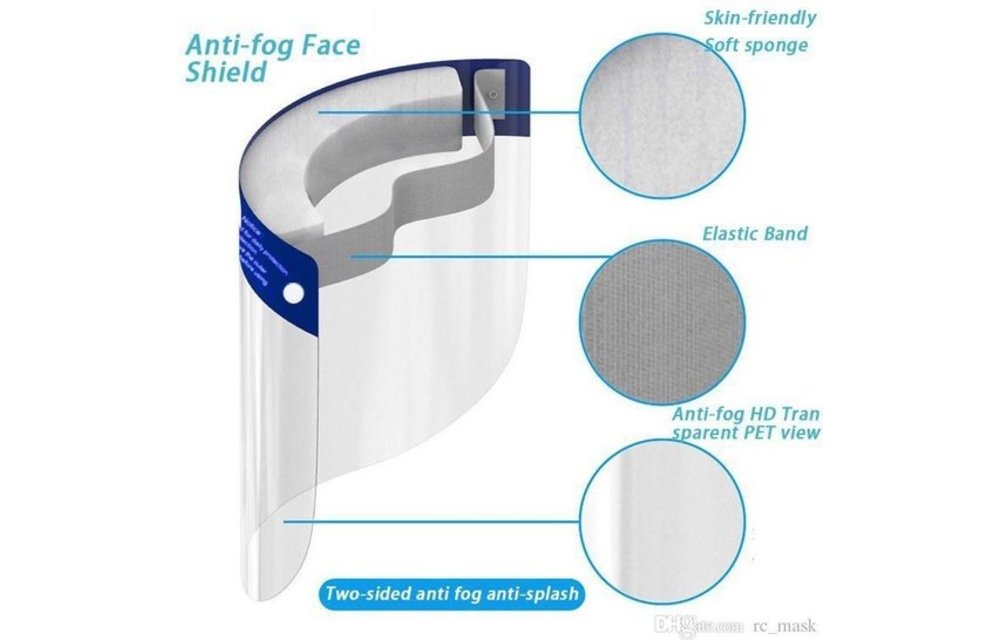 10 x Gezicht masker - Gezicht scherm - Lichtgewicht Face shield
