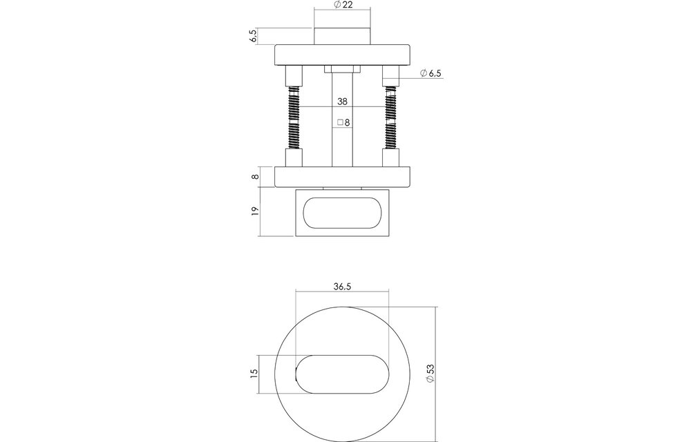 Intersteel Deurbeslag set wc-slot 63/8mm rvs + deurkruk Hoek 90° rvs + wc-sluiting
