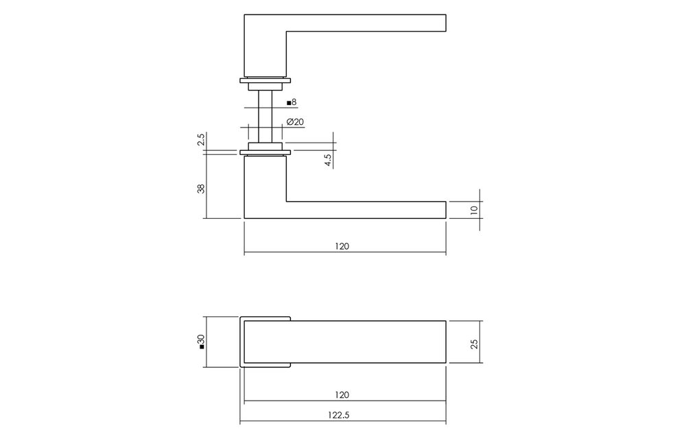 Intersteel Deurkruk Amsterdam met minimalistische rozet