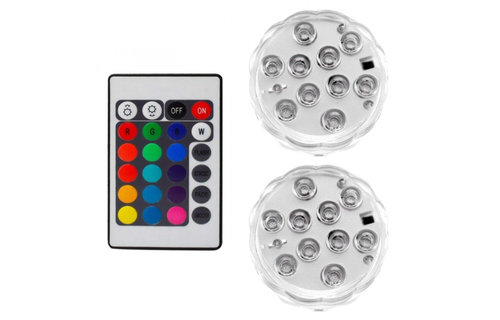 Outlight RGB LED Batterij lamp set ook voor onderwater