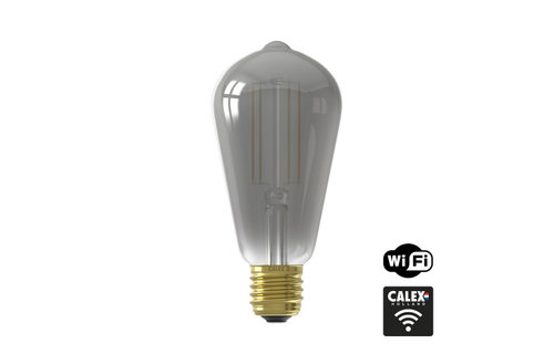 Calex - Smart Rustiek led lamp 7W - E27 - 400lm - 1800-3000K