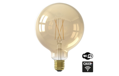 Calex - Smart globelamp LED - E27 - 230V - 7W - 806lm - 1800-3000K gold