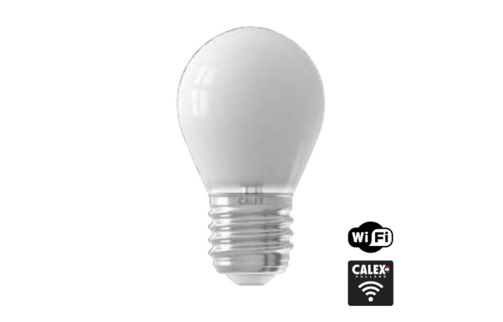 Calex - Smart Kogel led lamp 4,5W - E27 - 400lm - 2200-4000K