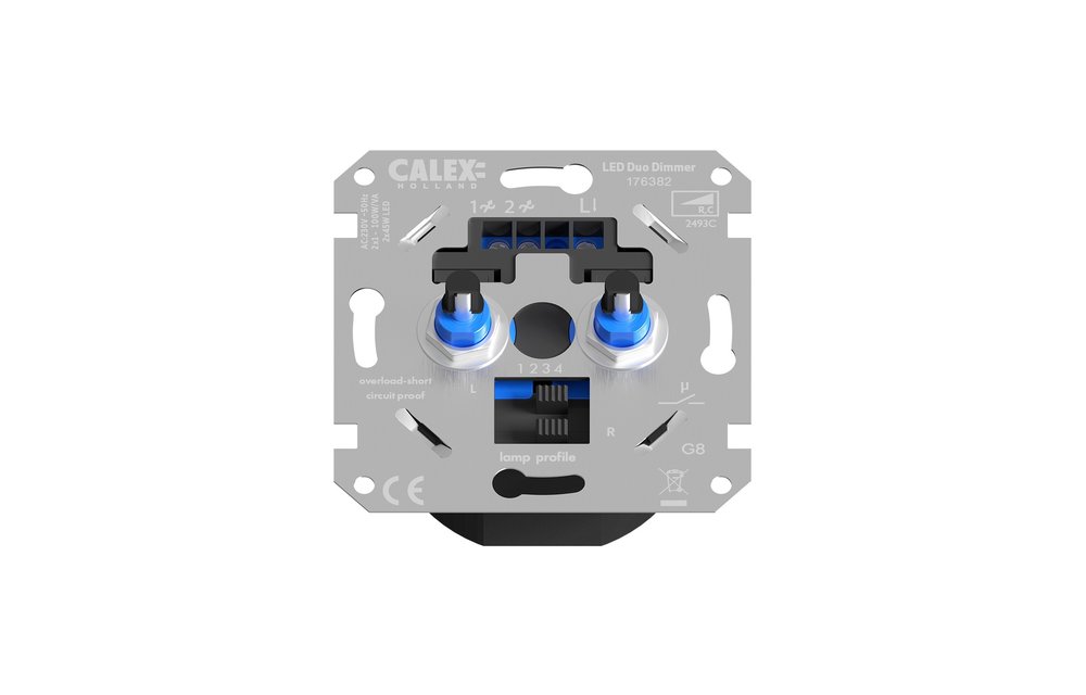 Calex - Duo inbouwdimmer voor led