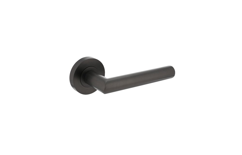 Deurkruk Bastian op ronde rozet Ø52x10 mm antracietgrijs