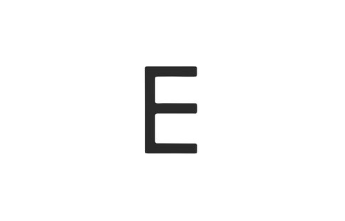 Huisletter E 100 mm zwart