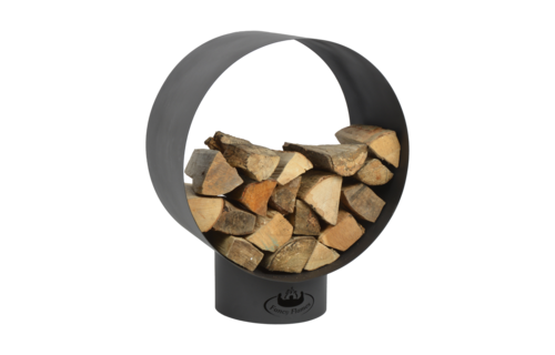 Esschert - Haardhoutopslag - Design rond - Zwart