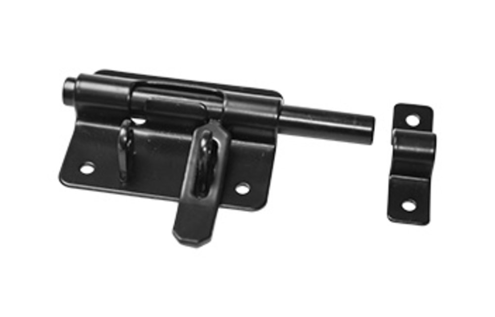 Mejawa - Hangslotgrendel - Schuifgrendel met hangslot ogen - stift 14mm - Zwart