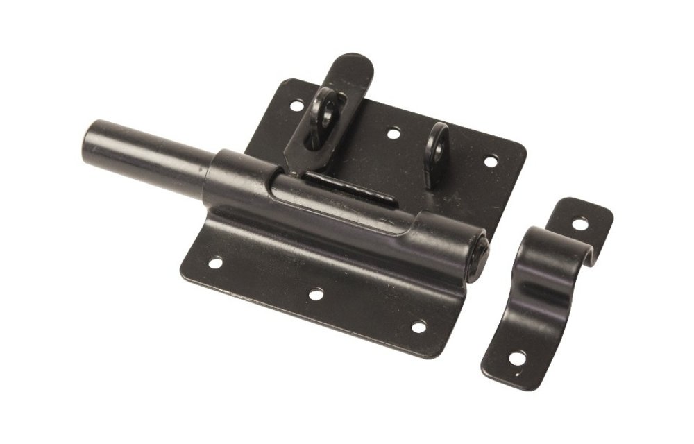 Mejawa - Hangslotgrendel - Schuifgrendel met hangslot ogen - stift 10mm - Zwart