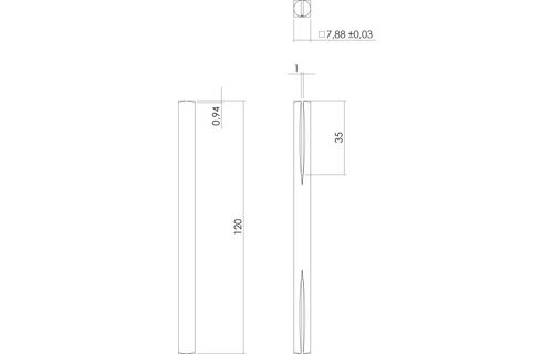 1 Stift beide zijden zaagsnede 8x120mm