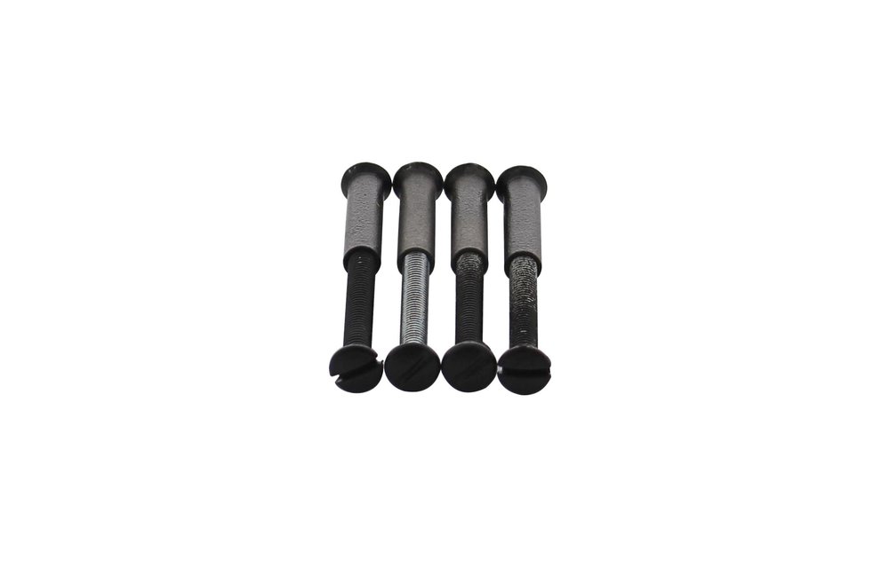 Intersteel - 4 Patentboutjes m4x35mm met hulsjes m4 zwart