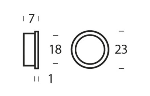 10 Nylon ringen 20mm-18 mm zwart