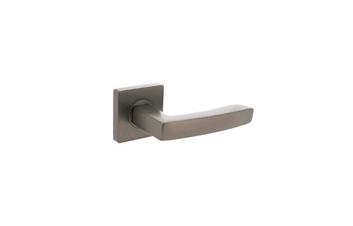 Deurkruk Minos op vierkante rozet 55x55x10 mm antracietgrijs