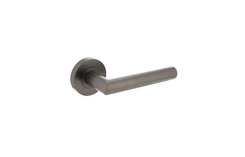 Deurkruk Bastian op ronde rozet Ø52x10 mm antracietgrijs