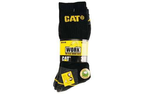 CAT - Sokken 3 paar per bundel zwart/grijs
