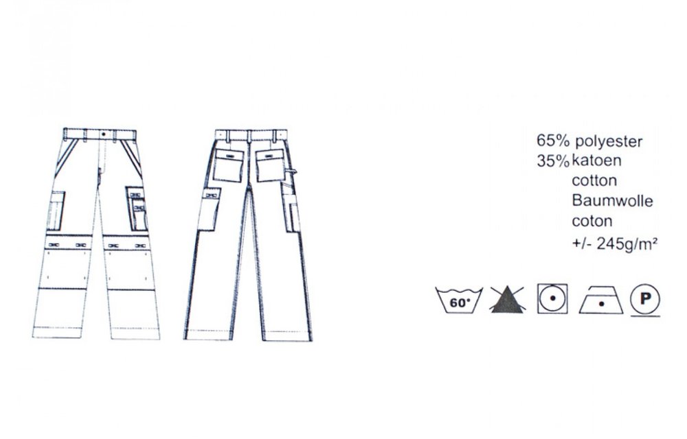 Gevavi Workwear - GW01 werkbroek zwart