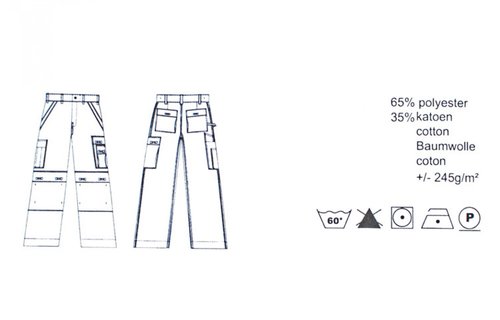 Gevavi Workwear - GW01 werkbroek zwart