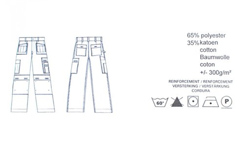 Gevavi Workwear - GW02 multibroek zwart