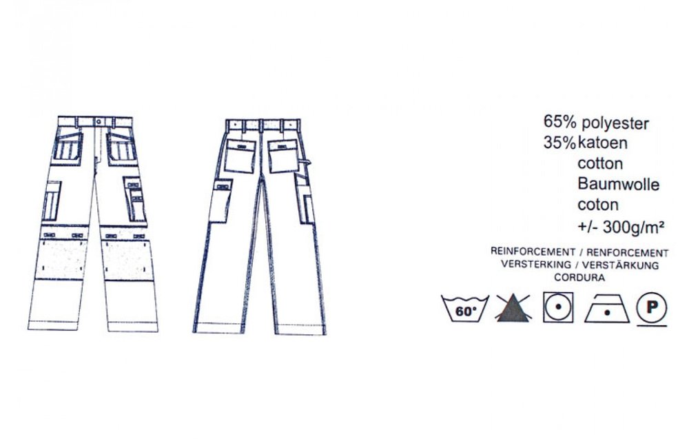 Gevavi Workwear - GW02 multibroek grijs